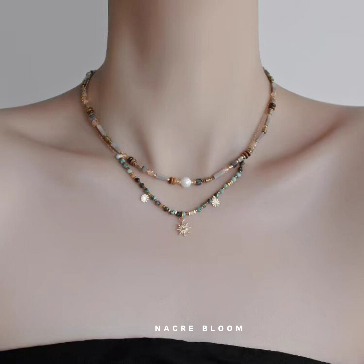 Nacre Bloom Necklace set