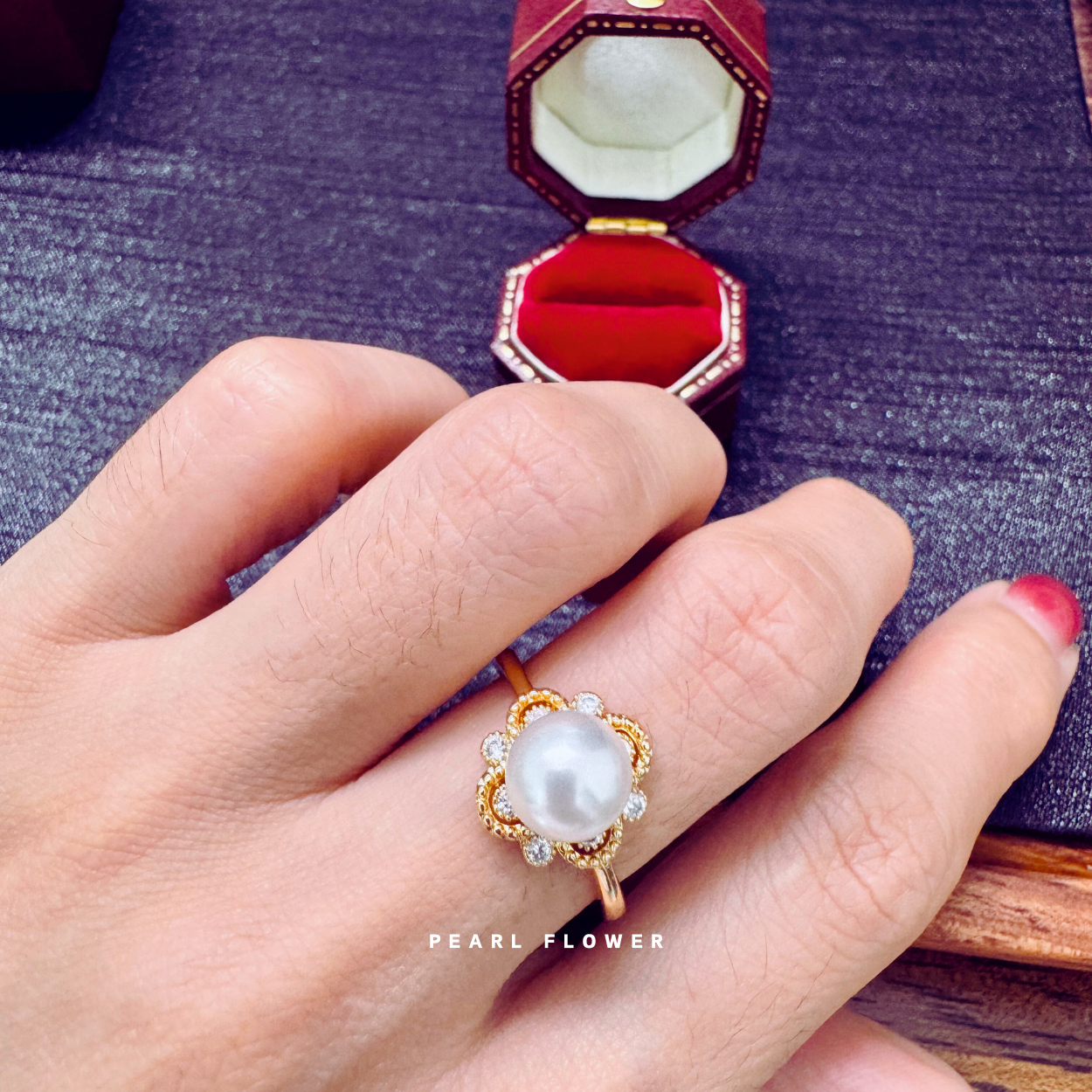 PEARL FLOWER RING