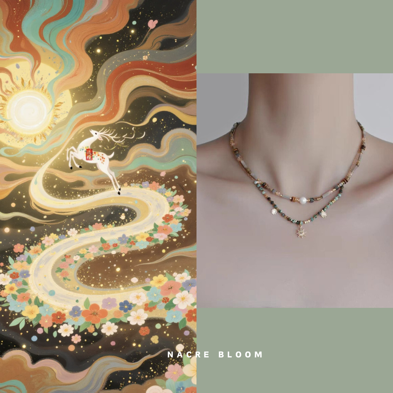 Nacre Bloom Necklace set