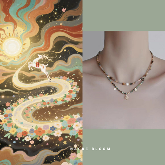 Nacre Bloom Necklace set